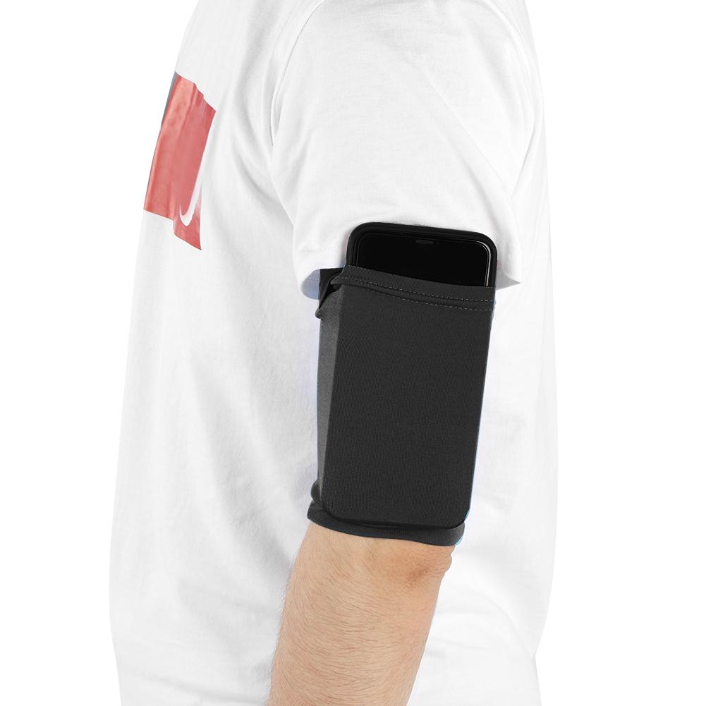 Breathable Sports Sleeve Arm Band Highly Elastic Mobile Phone Bag for Running FitnessBlack
