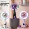 Gadget pro úlevu od letního horka - Digitální ruční mini ventilátor s USB nabíjením a LED osvětlením, Přenosný venkovní elektrický ventilátor
