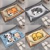 Expandable Cartoon Diatomaceous Floor Mat: Quick-Drying, Water-Absorbent, Anti-Slip, Easy To Clean for Bathroom and Entrance.