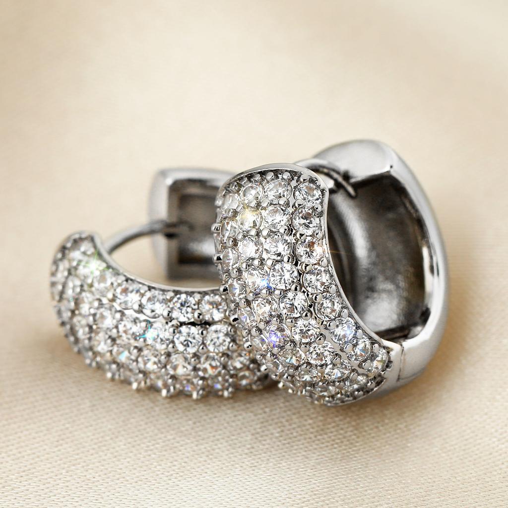 Hip Hop Diamond Earrings Round Earrings Personalized Micro Zircon Men'S And Women'S Full Diamond Ear Buckles