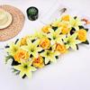 Rose&lily Fake Flowers Silk Wall Wedding Flower Fashion Simulated Flower  Party Stage Supplies
