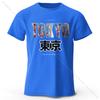 Summer Round Neck 3D Tokyo Printed Top Fashionable Casual Short Sleeved Children's Boy T-shirts