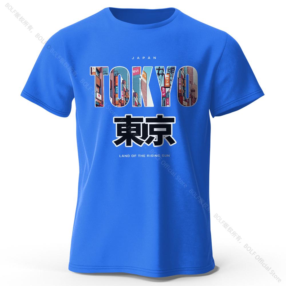 Summer Round Neck 3D Tokyo Printed Top Fashionable Casual Short Sleeved Children's Boy T-shirts