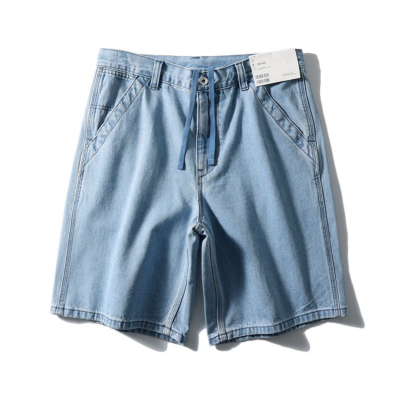 American vintage Cotton Fashion Brand Demin shorts Men's Summer Loose Fifth Pants Foreign Trade Men's Cotton Casual Pants