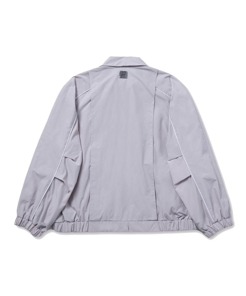 Ten Past Seven Contrast Piping Blouson Jacket - Light Beige