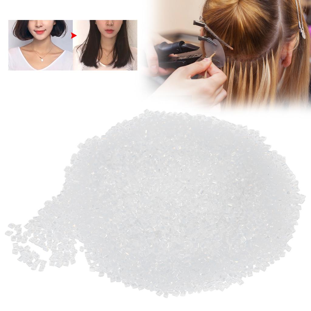 Transparent Hair Extension Keratin Granule Hot Fusion Extension Glue Bead Accessory 100g