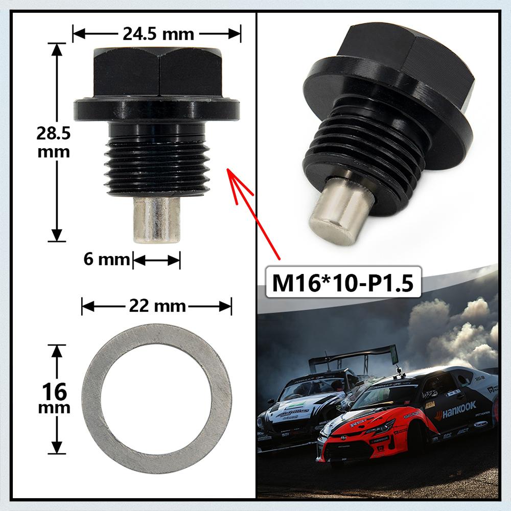Universal M8*1.25 M10*1.5 M12*1.5 M14*1.5 M16*1.5 M18*1.5 Magnetic Oil Drain Plug Oil Drain Sump Nut (A Lot of Sizes Available) Oil Drain Plugs 3