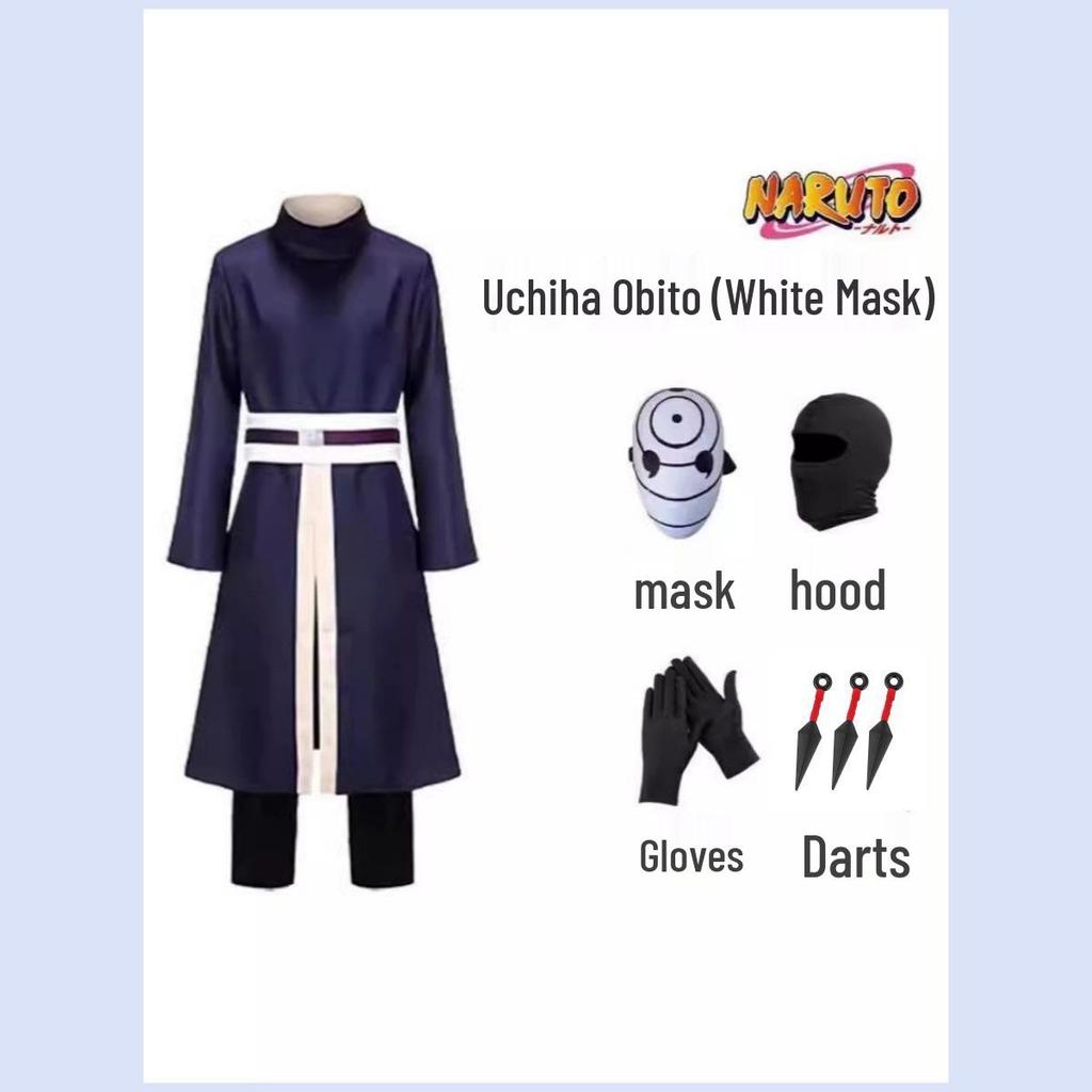 Uchiha Obito Akatsuki Mască de Ninja Costum Cosplay Anime