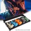 Guitar Pedal Board Aluminum Alloy Effect Pedalboard Compartment Storage Power Cord Portable Easy Assemble Pedal Board for Guitar