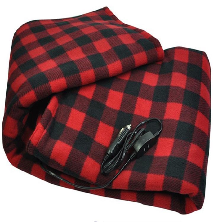 Car Heated Blanket 12V Fashion Plaid, High/Low Settings, Electric Blanket 