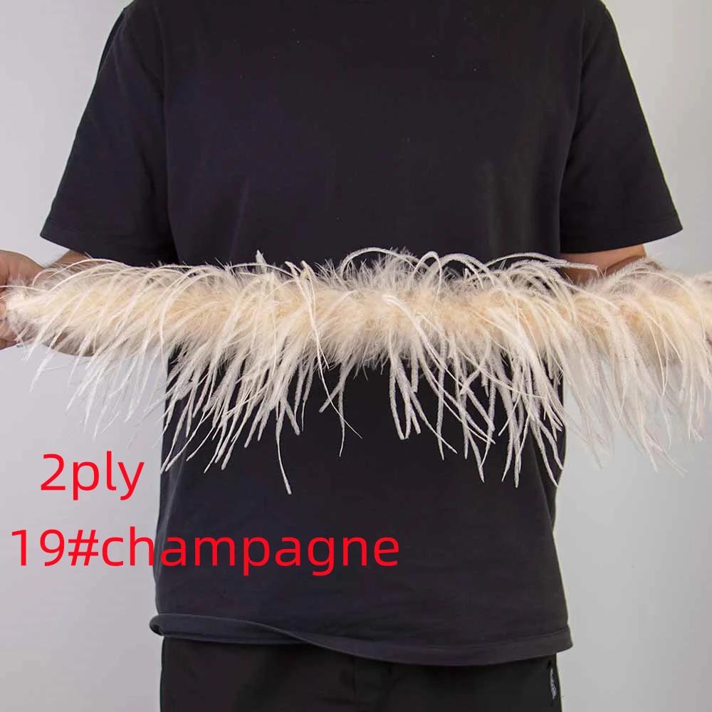 DIY 2 6 10 20 30ply Ostrich Feather Boa for Party/Costume/Shawl/Craft 50CM Ostrich Feathers Trim Costume Feather Top Dress Skirt