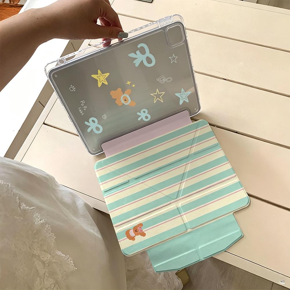 Cute Cartoon Denim Star Pattern for Apple iPad Case Shockproof Durable Cover Japanese Korean Style for iPad 11/10/9/8/7/6/5/4/3/mini/pro/air