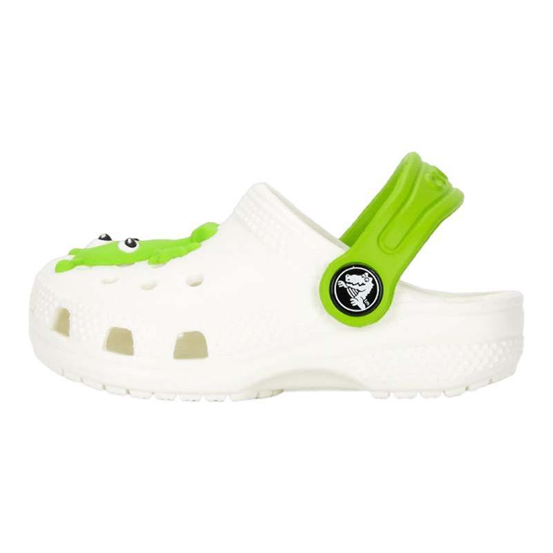 

Crocs Comfortable and Versatile Children s Sandals White and Green Children s Model 19-20
