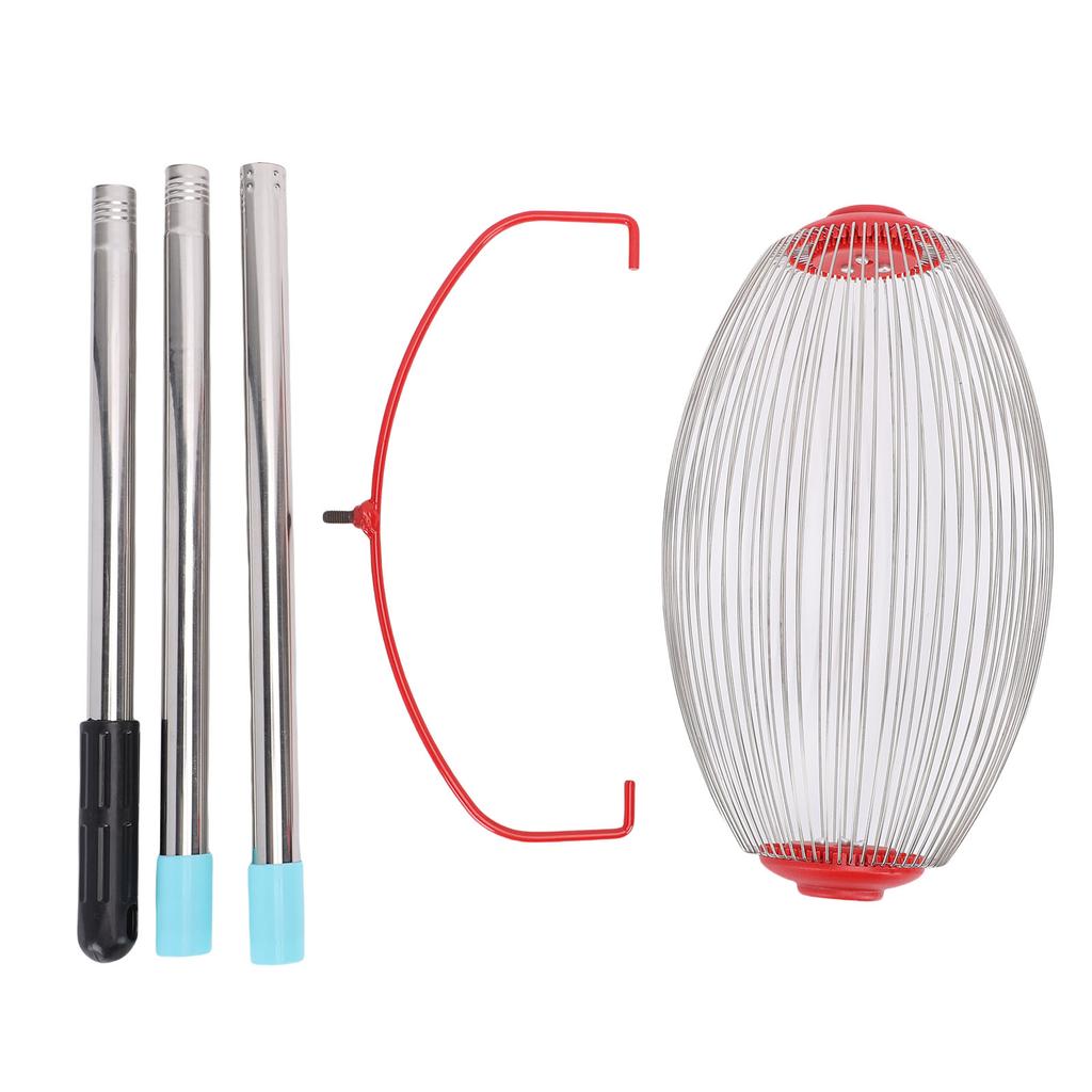 Rolling Nut Gatherer Stainless Steel 44.7 Inch 3 Section Multifunctional Acorn Picker Upper Roller for Pecans Walnuts Outdoor