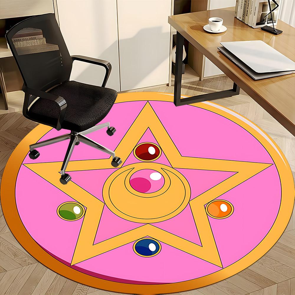1pc Sailor MoonChair Carpet for Office, Non-slip, Soft and Durable Office Rug for Interior Decoration, Perfect for Office yy250925110