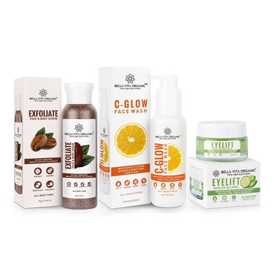 Kit zum Strahlen der Haut (75 g + 100 ml + 20 g), Give Me Glow Set,