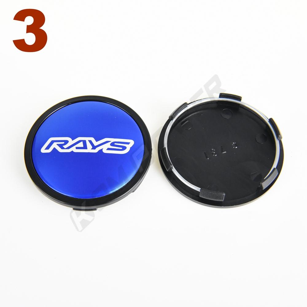 4 PIÈCES Cache-moyeu de roue OD 65 MM / ID 60 MM Logo RAYS VOLK Cache-moyeu de jante Sport Cache-moyeu central de roue