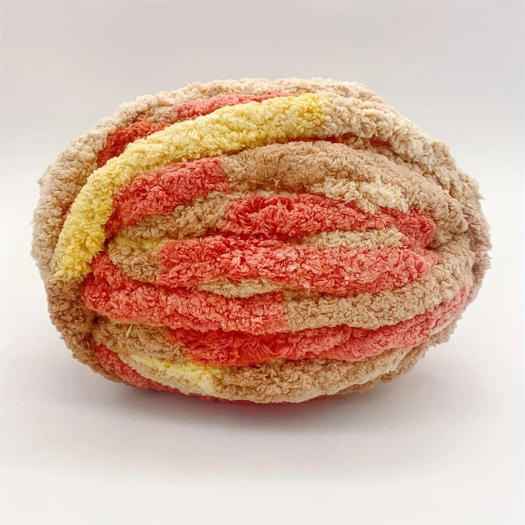 6pcs Gradient Chunky Yarn for Cushions Super Bulky Polyester Yarn Bundle (200g) - Extra Thick Ombre Yarn for DIY Pillow Covers