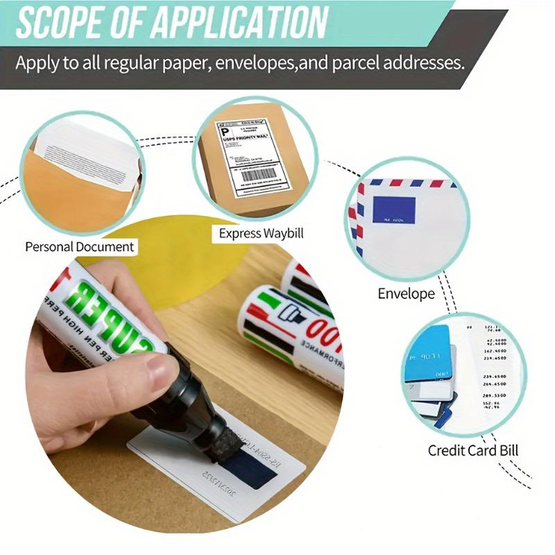 1PC Extra Wide Chisel Tip Jumbo Marker - Permanent, Identity Theft Protection & Privacy Guard for Addresses and Secrets