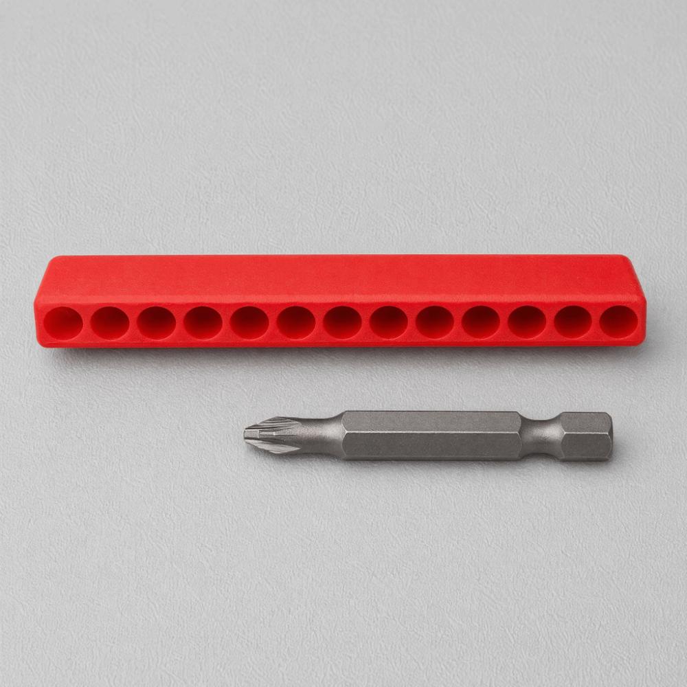 5pcs 12 Holes Bit Storage Case 1/4 Inch Bit Holder Organizer For 1/4" Hex Shank Bits