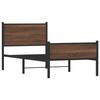 VidaXL Metal Bed Frames with Headboard and Footboard, Single Bed with Slatted Base, Adult Bed, Bedroom Furniture, 4007951