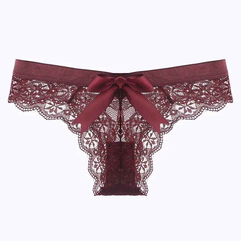 Sexy Lace Thong Women Butterfly Low Waist Panties Transparent Underwear Ladies Briefs Lingere Panty Underware Womens Lingerie