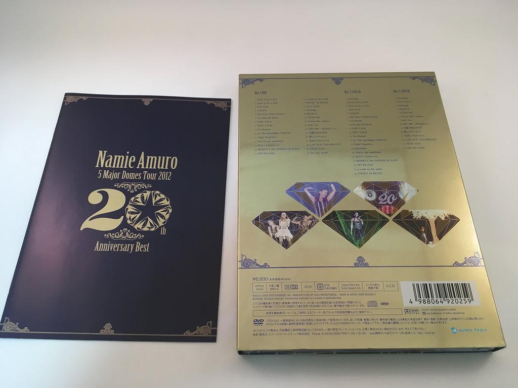 namie amuro 5 Major Domes Tour 2012 Anniversary ~20th Best~ (DVD+2CD)
