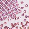 Paso Sico Heart Shaped Point Back Rhinestones Pink MO Loose Crystal Beads Garment Shoes Diy Nail Art Accessories