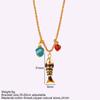 Collana Pesce Stile Boho Y2K per Donna Set da 3 Pezzi Carino Choker Stella Cuore Collari in Pietra Naturale Gioielli Estivi Trendy da Donna a Catena Lunga