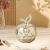 White Porcelain Artificial Pear Statue Durable Decorative Sculpture for Living Room Office Display