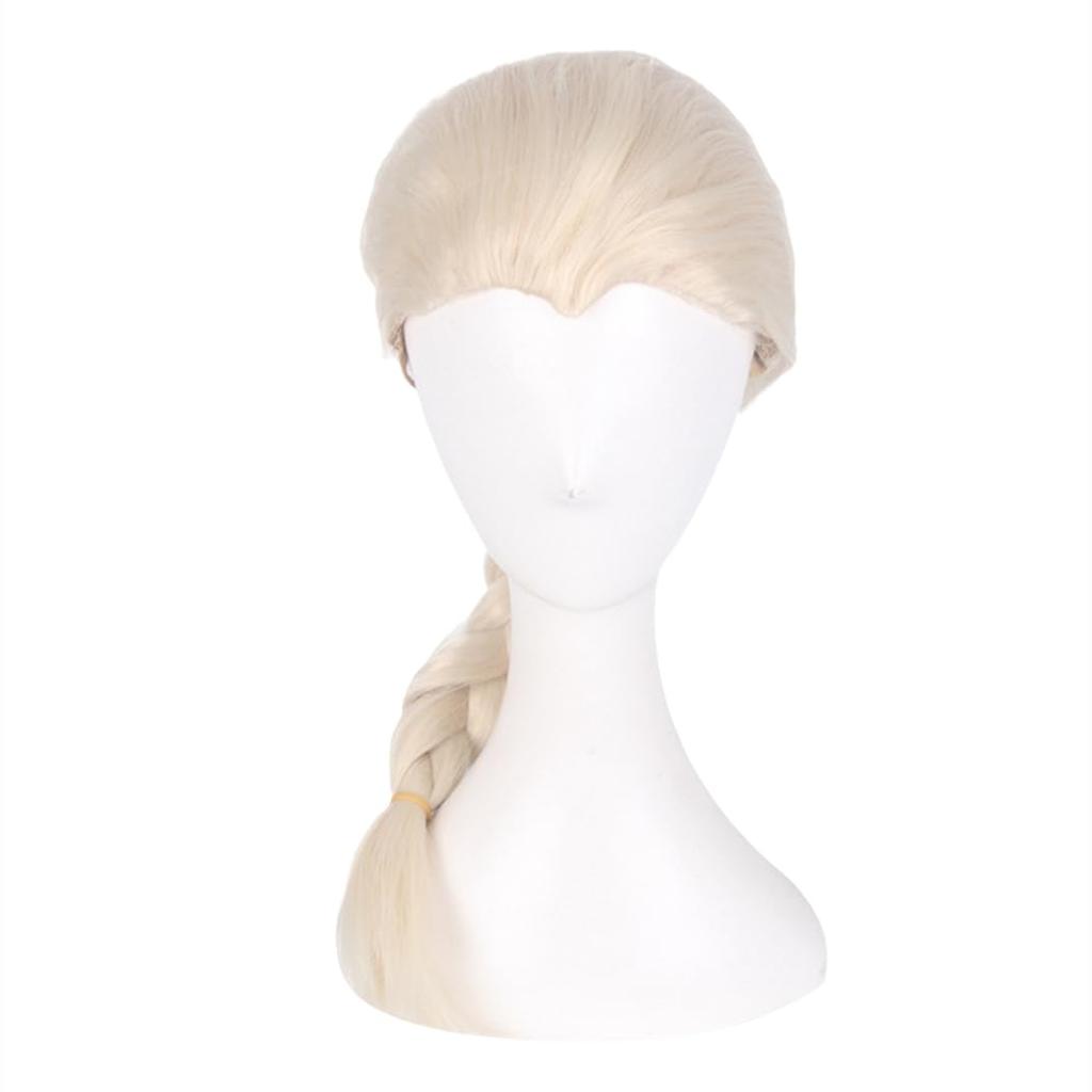 Frozen Elsa Wig for Cosplay Accessories with Mesh Perfect for and More Kids, Net, Heat-Resistant, Photoshoots, Events, Halloween,