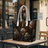 Gothic Skull Candle Print Tote Bag Fashion Large Capacity Outdoor Shopping Shoulder Bag
