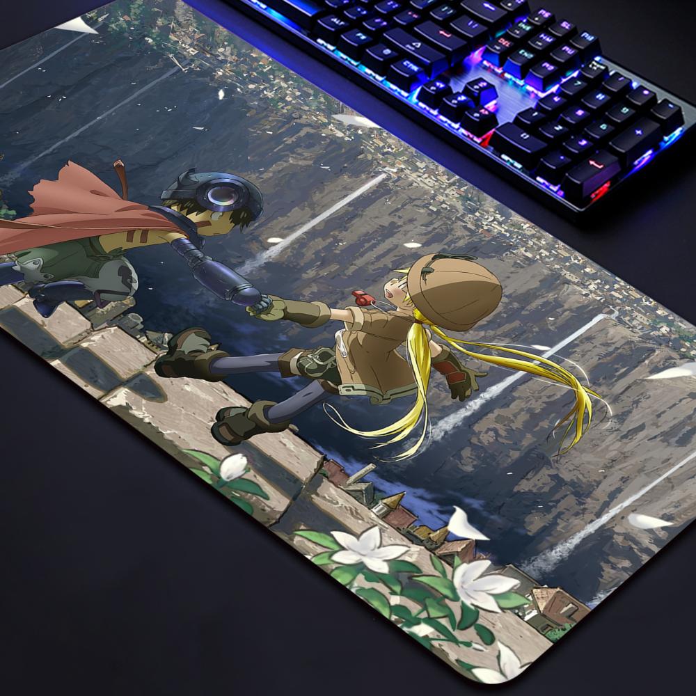 Made in Abyss Riko Nanachi Reg Faputa XXL Mouse Pad Large Computer Laptop Nonslip Keyboard Desk Mats Mousepad 800x400x2mm