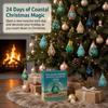 Calendario dell'Avvento Gnomo Vetro di Mare Conto alla Rovescia di 24 Giorni 2026 Con Ornamenti Albero di Natale Per Ghirlande Finestre Regali e Decorazioni Costiere