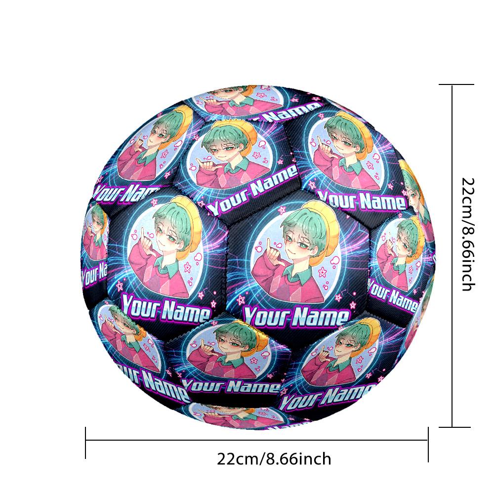 Personalized Size 5 Football Kpop Demon Hunters Pattern Outdoor Game Sports Ball Gift