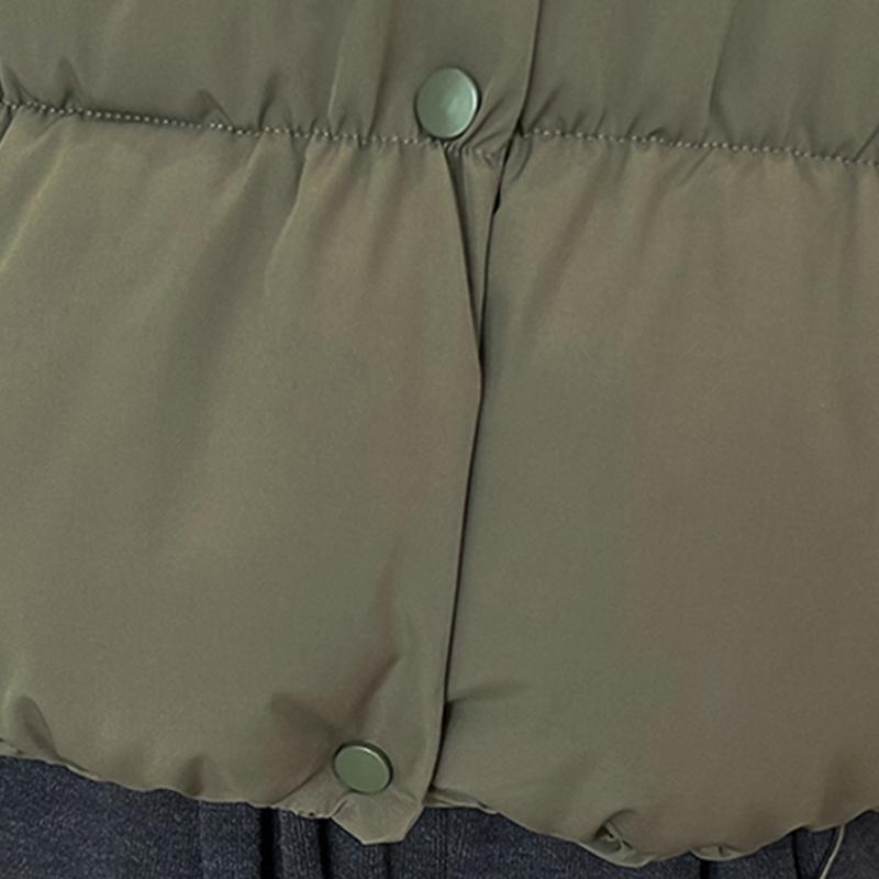 Fashion Winter Short Sleeveless Vest Woman Warm Outerwears Stand Collar Casual Thick Women's Jackets