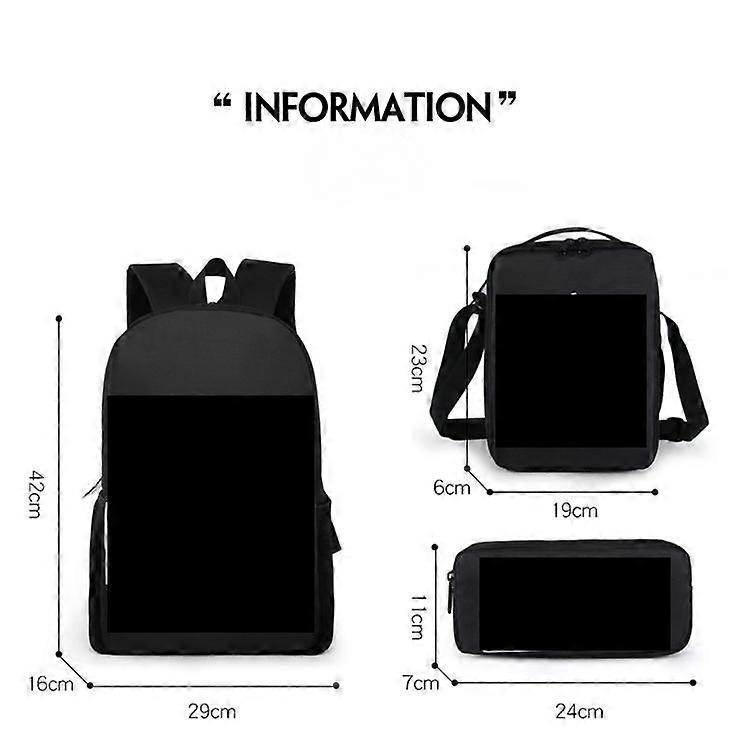 Roblox Backpack Set for Kids, 3-Piece School Bag with Lunch Box and Pencil Case, Multicolor Design