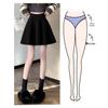 Black High-Waisted Wool Pleated A-Line Short Skirt for Women - Slim-Fit Spring/Autumn 2026 Collection