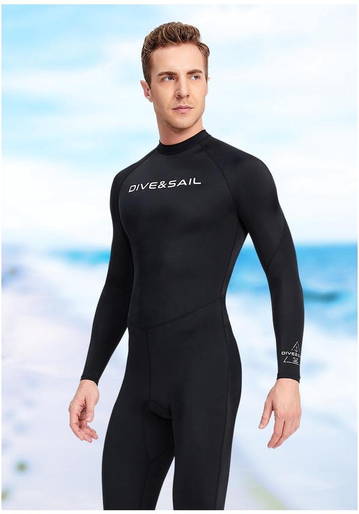 Men's Lycra Quick-Dry Full Body Swimsuit with Sun and Jellyfish Protection