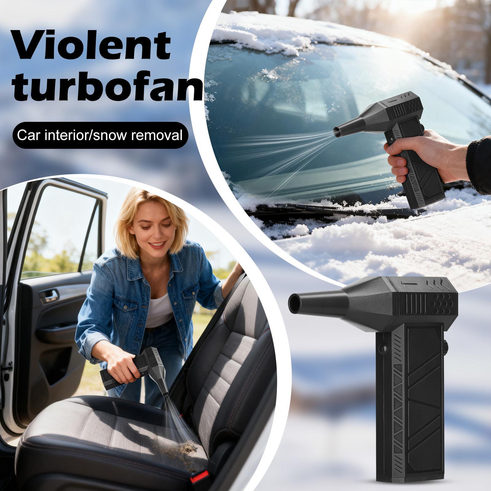 

Турбинный снегоуборщик, Турбинный снегоуборщик с магнитной насадкой, Портативный турбинный снегоуборщик, Идеально подходит для уборки снега с транспортных средств и уборки дома. One Size чёрный