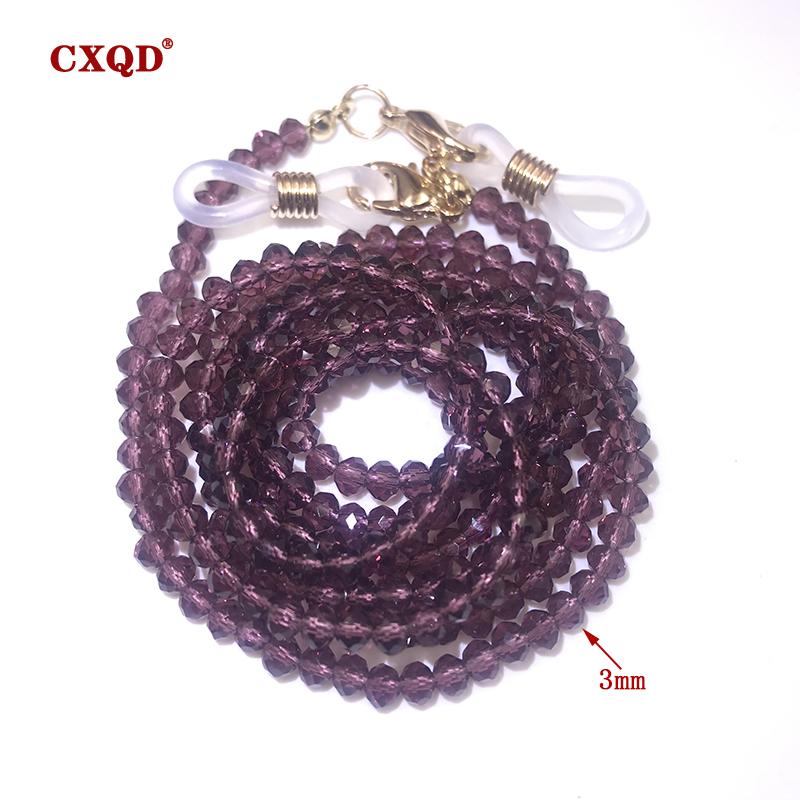 Handgefertigte Mode 3mm Galvanisierte Lesebrillen Kette Perlen Lanyard Damen Sonnenbrillen Schnüre Brillen Masken Halter Geschenk