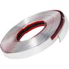 QWORK 1" Wide 40 Feet Chrome Molding Trim, Car Auto Truck Side Exterior Edge Lip Protect Sticker DIY Exterior Decoration For Bumper Door Guard