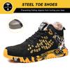 Men Safety Winter Boots Steel Toe Puncture Proof Warm Plush High Quality Steel Toe Protective Work Shoes Puncture Proof