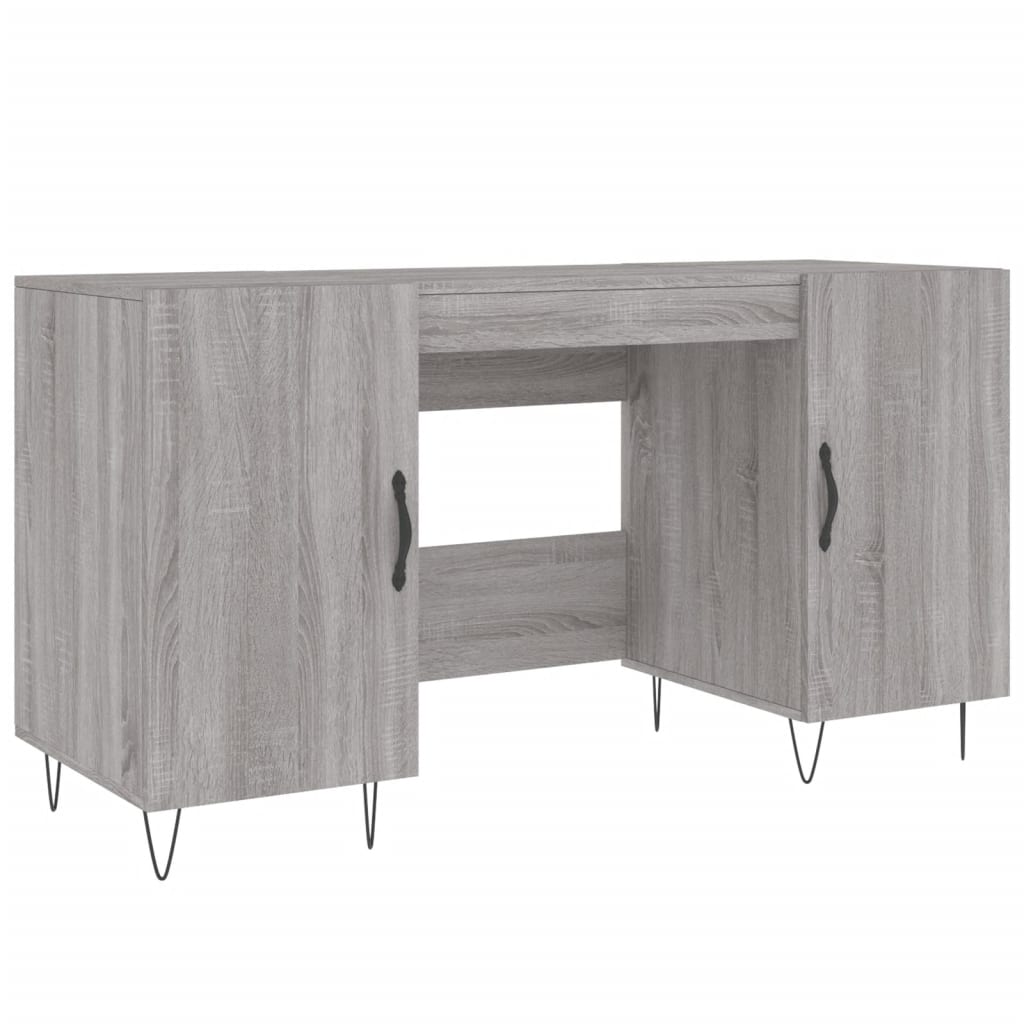 Scrivania Grigio Sonoma 140x50x75 cm Truciolato