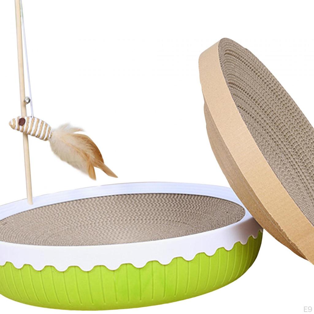 Cat Scratch Bowl Scratching Board Toys Round Indoor Training Sleeping Bed Non-slip
