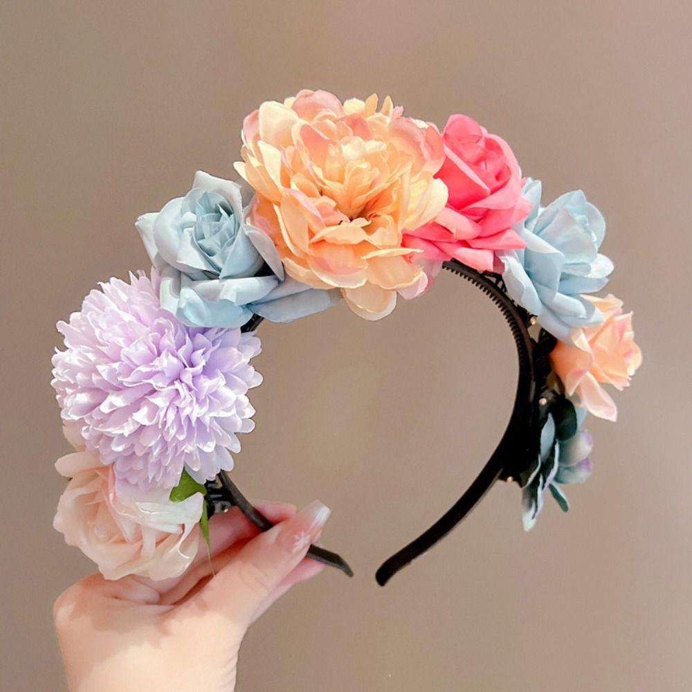 

Цветочная гирлянда для волос, обруч для волос, свадебная корона, фея, детский цветочный ободок для женщин style2