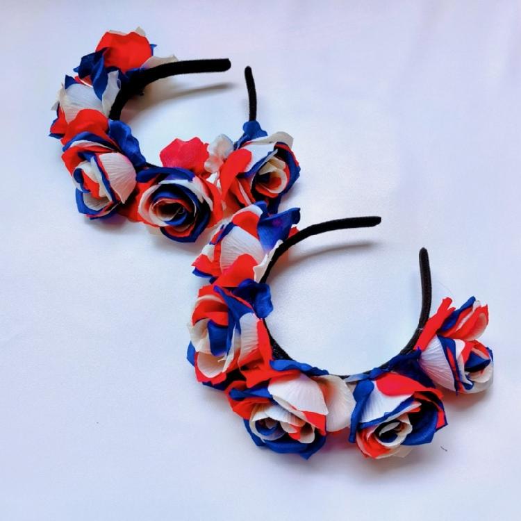 US-Wahl-Stirnband für Erwachsene und Kinder, Blumenhaarband, Musikfestival-Kopfschmuck, Party, Treffen, Feier, Haarreif