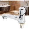 Basin Sink Faucet Time Delay Water Saving Water Tap Copper Alloy Push Switch Cold Water Faucet for Home Kitchen Bathroom Restroom Hotel