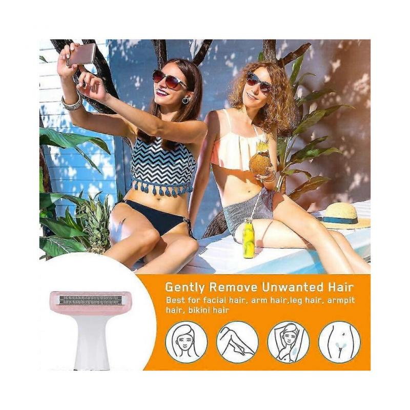 Electric Razor Compatible with Women, Cordless Battery-operated Electric Shaver, Waterproof Bikini Trimmer Compatible with Wet/dry Use, Portable Hair