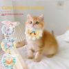 Pet Wet Towel with Cartoonish Cute Cat Pattern, Knitted Collar for Dogs, Dog Bib Wet Towel, Adjustable Loose Fit